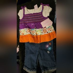 SOLD! Nanette Girl Flouncy Top & Jean Set, NWT, 18 month